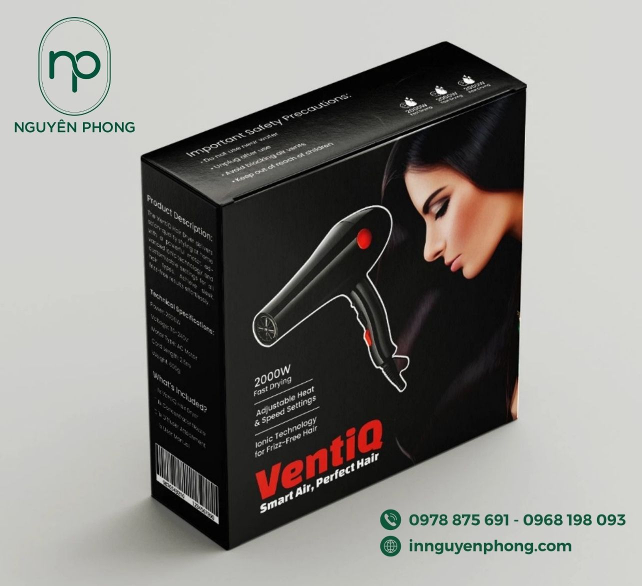 Mẫu hộp carton đựng máy sấy giá rẻ 